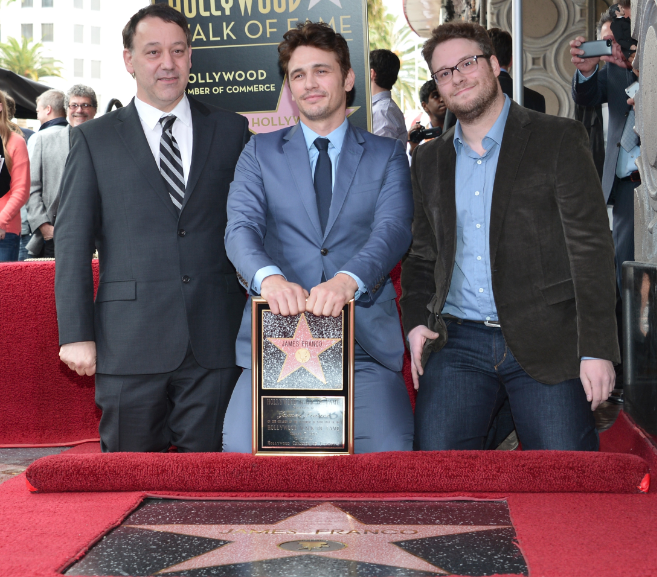 James Franco signing autographs walk of fame star ceremony hollywood boulevard