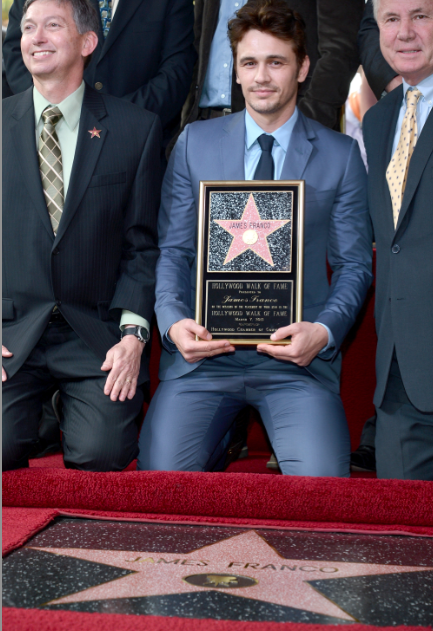 James Franco signing autographs walk of fame star ceremony hollywood boulevard