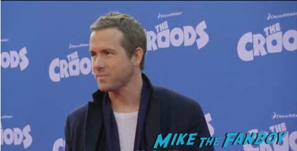 ryan reynolds red carpet The croods movie premiere new york photo gallery red carpet 2