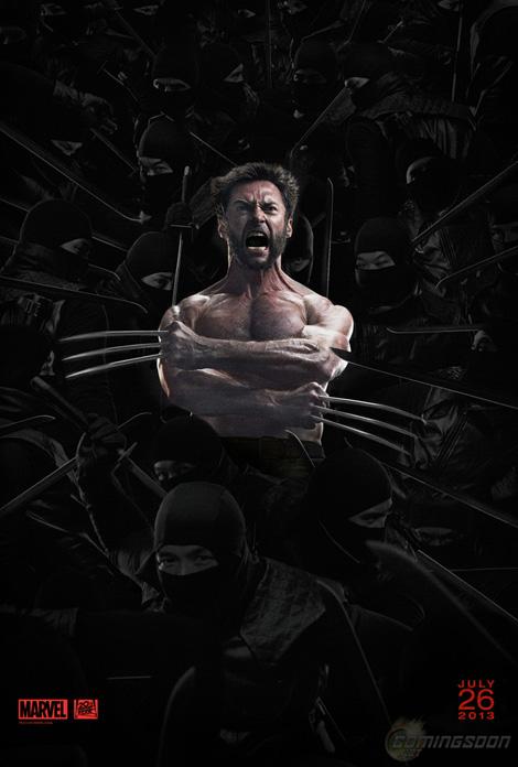 hugh jackman shirtless hot sexy naked wolverine hugh jackman promo poster claws new-poster-arrives-for-the-wolverine-130899-a-1364203132-470-75