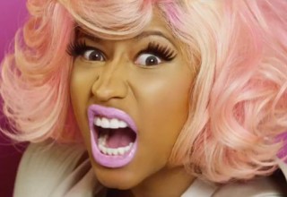 nicki-minaj-stupid-ho screaming and yelling and making an angry face for sitting in traffic