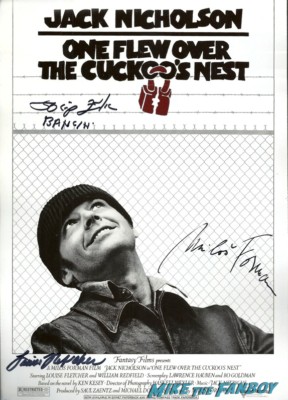 Milos Forman signed autograph one flew over the cuckoo's nest rare promo movie poster hot jack nicholson
