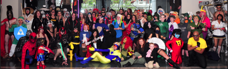 boston comic con sdcc cosplayers costumed characters rare promo flash superman