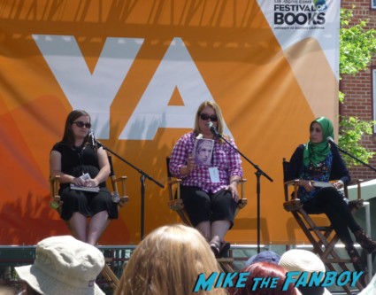 YA Stage Panel summet entertainment booth Atwood q and a The los angeles festival of books the novel strumpet 2013 