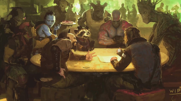 The Guardians Of The Galaxy Concept Art behind the scenes still rare promo hot rare marvelphasetwopreview8