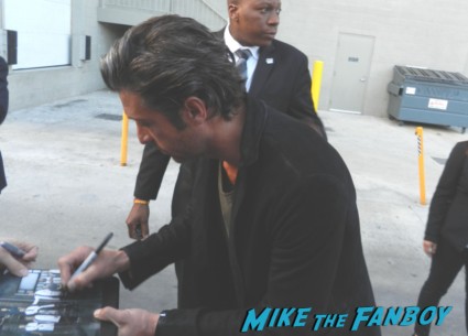 patrick dempsey signing autographs for fans after taping jimmy kimmel live elisabeth moss signing autographs for fans 008