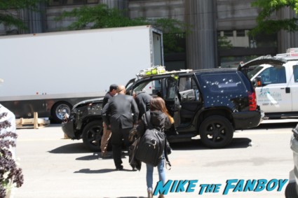 Captain America: The Winter Soldier set photos S.H.I.E.L.D. bullet riddled car rare