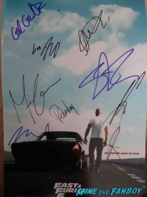 fast 6 signed autograph poster vin diesel michelle rodriguez fast and furious premiere los angeles vin diesel hot (25)