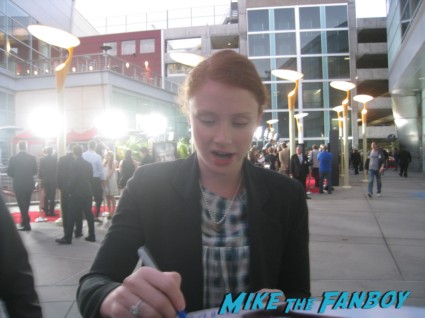 bryce dallas howard signing autographs for fans at The East Movie Premiere Report! Karalee Meets Alexander Skarsgard! Ellen Page! James Cromwell! Autographs! Photos! And More!