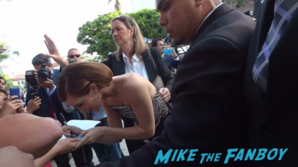 emma watson signing autographs  at the this is the end movie premiere in westwood