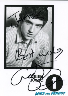 Radio 1 DJ and presenter Greg James signing autographs fan photo rare