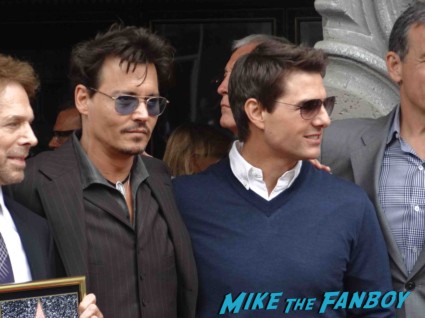 tom cruise and johnny depp at the Jerry Bruckheimer Walk Of Fame Star Ceremony! With Johnny Depp! Tom Cruise! And Jon Voight! Awesome Photos! Autographs! And More!