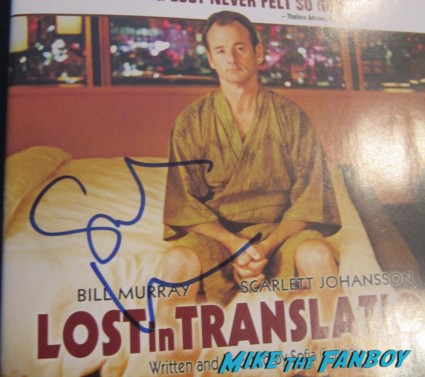 sophia coppola signed autograph lost in translation dvd cover