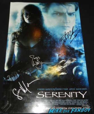 serenity signed autograph mini poster sean maher adam baldwin Joss Whedon signing autographs aero theater much ado about nothi 007