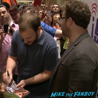 seth rogan signing autographs This is the end seth rogan q and a dallas texas rare signing autographs for fans