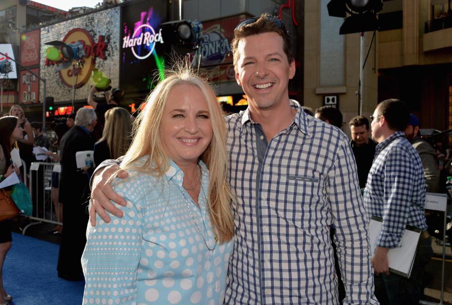 sean hayes on the red carpet at the Monsters University Movie Premiere Photos! Billy Crystal! Gwen Stefani! Gavin Rossdale! Sean Hayes! Beth Behrs! John Ratzenburger! Mike! Sully! And More!