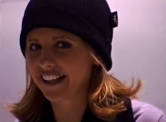 sarah michelle gellar behind the scenes on Buffy The Vampire slayer rare