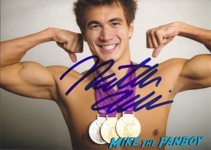 Nathan Adrian signing autographs for fans rare signing hot sexy swimmer rare promo 
