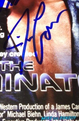 james cameron signed autograph terminator movie poster signing autographs at the deep sea challenger james cameron signing autogaphs at event science center