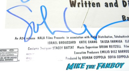 sofia coppola signed autograph the bling ring mini movie poster rare sofia coppola signing autographs for fans the bling ring 015