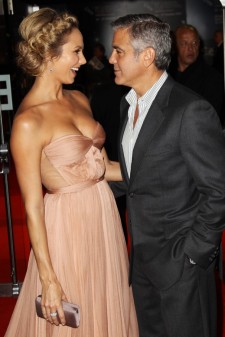 George Clooney and Stacey Kiebler red carpet photo rare promo hot