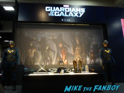 Marvel guardians of the galaxy prop and costume display from San diego comic con rare promo 