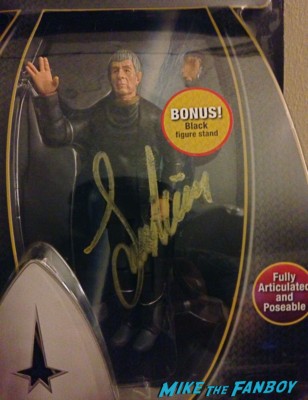 Leonard nimoy signed autograph spock action figure rare promo 2009 action figure rare