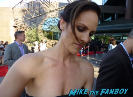 The Bridge Premiere Annabeth Gish signing autographs for fans rare promo hot mystic Pizza star now