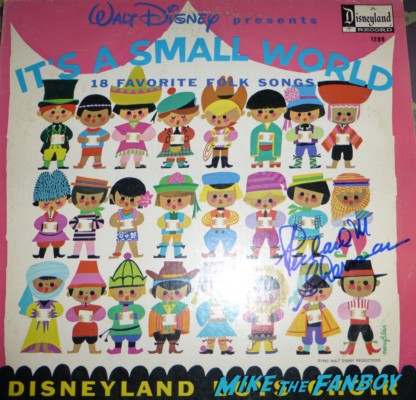 Richard M. Sherman signed it's a small world lp Disney legend Richard M. Sherman signing autographs for fans rare 