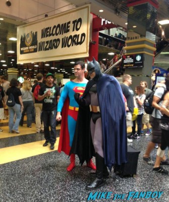 Batman and Superman Cap and Daft Punk cosplay wizardworld comic con 2013 rare promo cosplay 2013