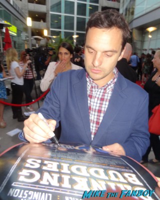 Jake Johnson fan photo signing autographs for fans rare promo drinking buddies movie premiere