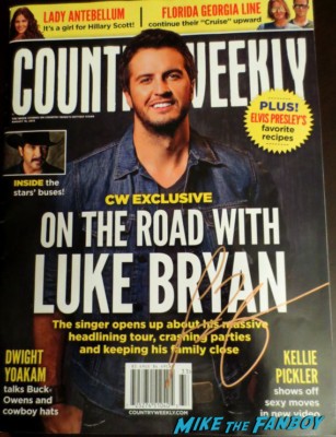 Luke Bryan signed autograph magazine cover rare signing autographs for fans rare promo hot sexy rare promo signed photo