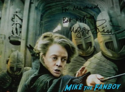 maggie smith signed autograph harry potter mini movie poster 007