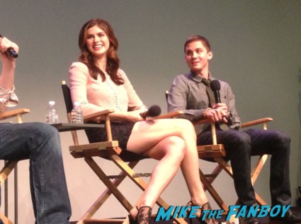 Logan Lerman and Alexandra Daddario percy jackson apple store q and a in New York