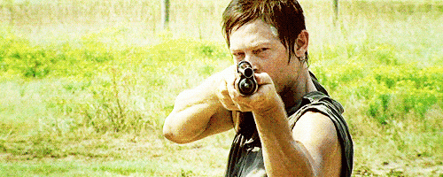 Norman Reedus Daryl Dixon Rick Shooting The Walking Dead season 3 rick grimes gif