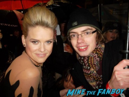alice eve signing autographs for fans 