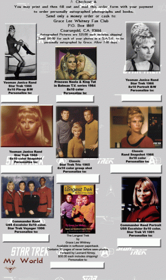 grace lee whitney online store checkout form