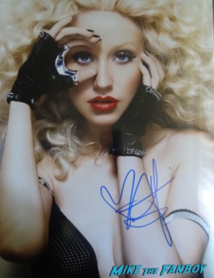 Christina Aguilera signed autograph photo promo rare dirrty