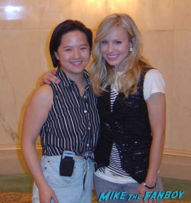 Kristen Bell signing autographs for fans rare promo hot sexy