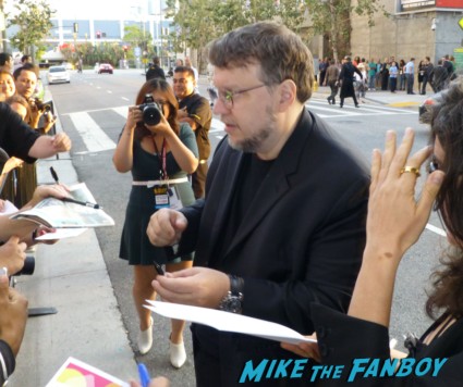 Guillermo del Toro signing autographs for fans  I'm So excited world movie premiere Pedro Almodovar signing autographs for fans rare 