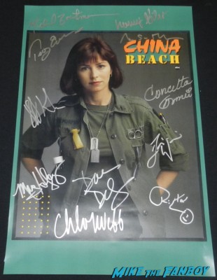 china beach signed autograph promo poster dana delany marg helgenberger cast q and a paley center dana delany marg helgenbur 064