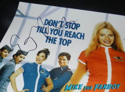 Gwyneth Paltrow signed autograph a view from the top mini poster candace bergen 