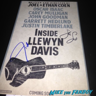 Inside Llewyn Davis signed autograph movie poster rare promo 