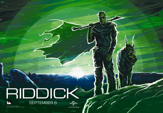 Riddick logo rare imax movie poster promo rare vin diesel 