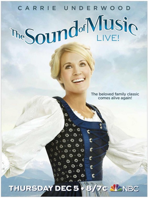The sound of music live poster NBC CArrie Underwood rare