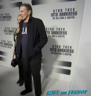 leonard nimoy on the red carpet at the star trek into darkness blu ray party simon pegg jj abrams red carpet (3)