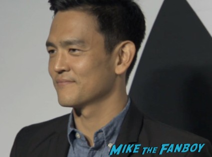 John Cho on the red carpet at the star trek into darkness blu ray party simon pegg jj abrams red carpet (3)