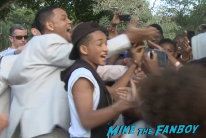 jaden smith and will smith signing autographs for fans in miami