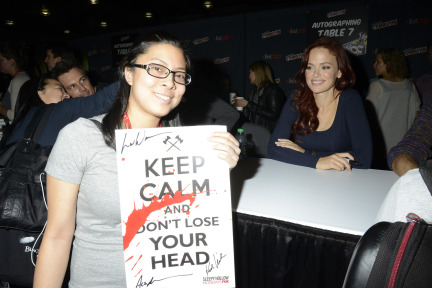 FOX FANFARE AT NEW YORK COMIC CON: Cast members Nicole Beharie and Orlando Jones autograph posters and greet fans at the SLEEPY HOLLOW booth signing during the New York Comic Con on Sunday, Oct. 13 at Javits Center in New York, NY.  CR: Laura Thompson/FOX