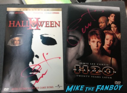jamie lee curtis signed autograph halloween mask rare promo michael myers